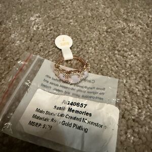 Sunlit Memories Rose Gold Moonstone Ring